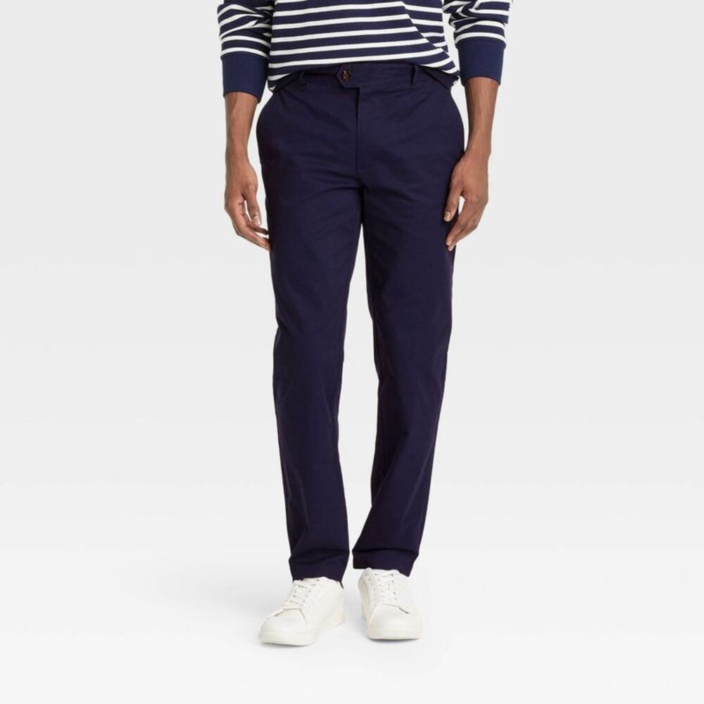 Houston White -  Adult Straight Trousers - Navy Blue  Blue